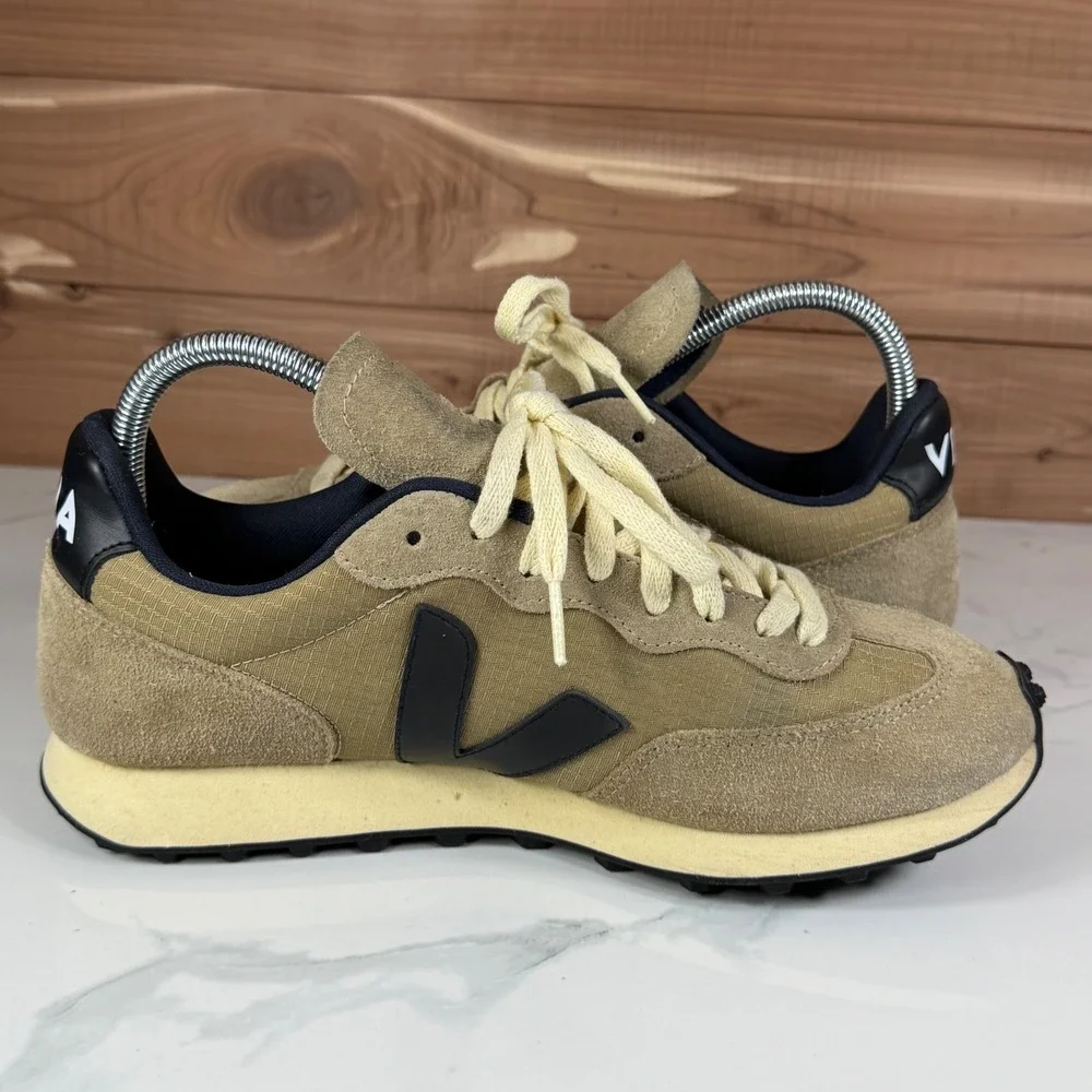 Veja Rio Branco Ripstop Dune Black Suede Leather Sneakers Women size US 9.5 - Picture 12 of 16